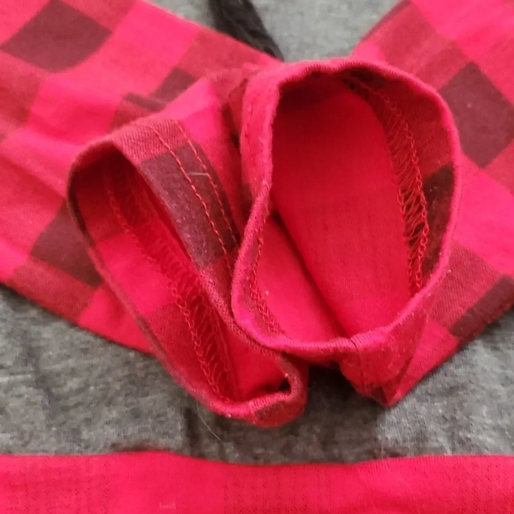 Buffalo Plaid Cowl neck Top